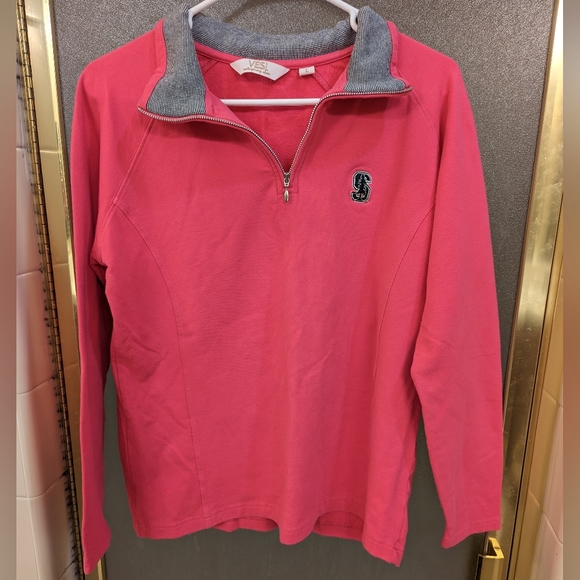 Vesi Stanford 1/4 Zip Pink Sweater Size Large - Picture 1 of 6